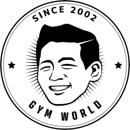 GYM WORLD Logo - Since 2002